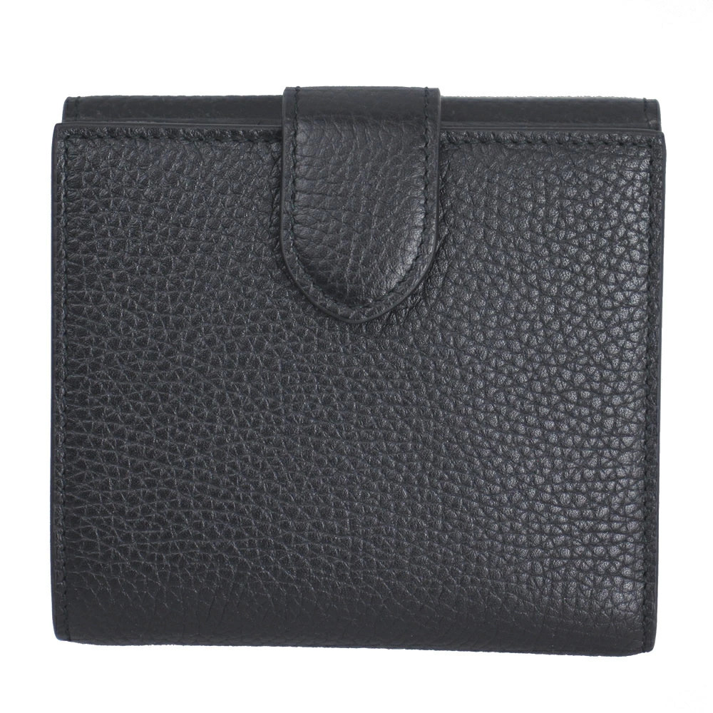 Gucci Wallet Bi fold Double Snap Closure GG Marmont Leather Black - Picture 3 of 3